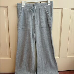 Aerie Gray Ribbed Knit Pants
